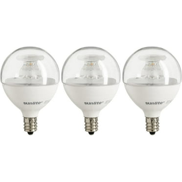 3 Pack Clear Sunlite G16/LED/7W/D/E26/CL/ES/27K/CD/3PK Dimmable Energy Star 2700K Medium Base Warm White LED Globe G16 7W Light Bulb 3 Pack Clear Sunlite G16/LED/7W/D/E26/CL/ES/27K/CD/3PK Dimmable Energy Star 2700K Medium Base Warm White LED Globe G16 7W Light Bulb